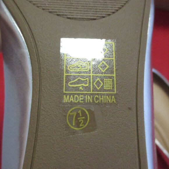 Journee Collection Renzo Silver Metallic Flats Rhinestone‎ Jeweled Shoes - Picture 3 of 9